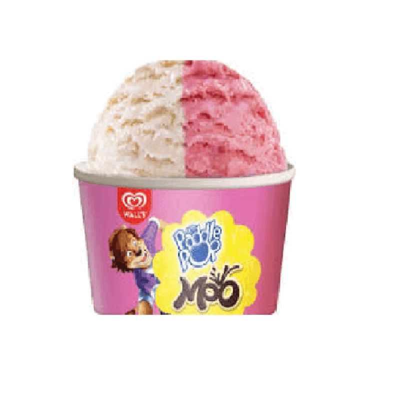 Walls Strawberry and Vanilla Moo Cup Ice Cream 60ml