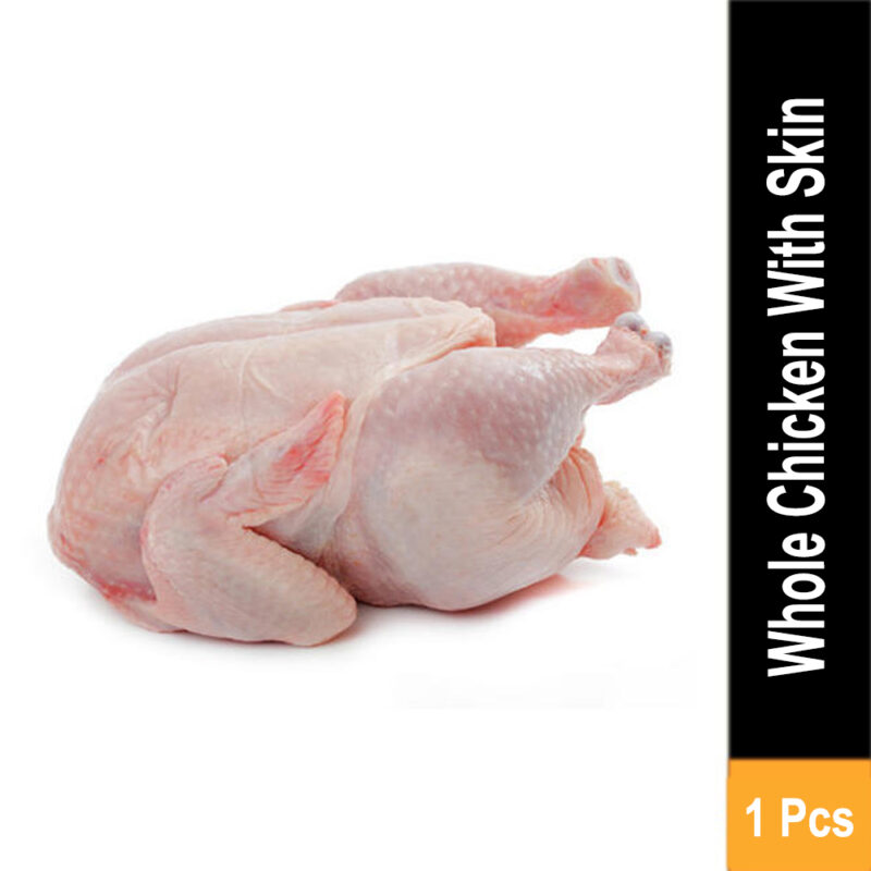 Whole Chicken With Skin ( Appx 1100 GM) - F&C Meat Mart